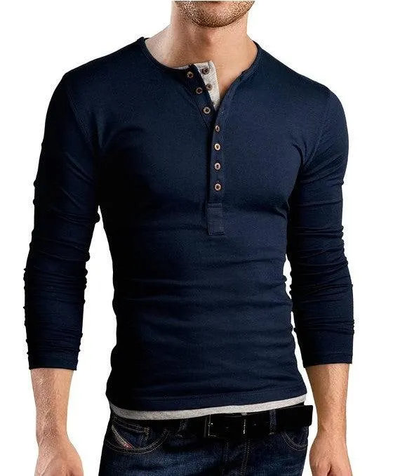 Acewonders™ Men's Casual Henley T-Shirt