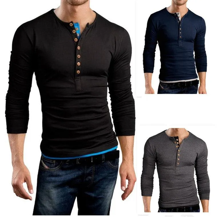 Acewonders™ Men's Casual Henley T-Shirt