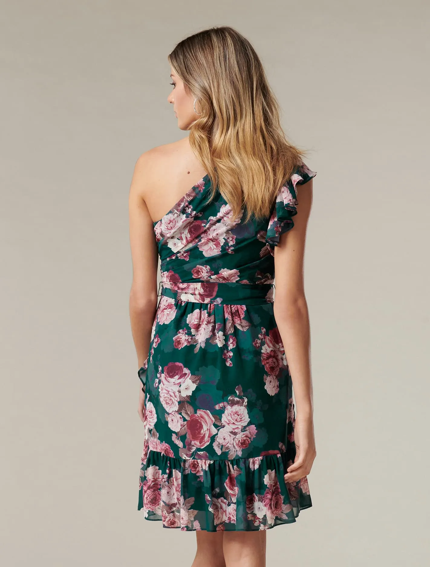 Anna One Shoulder Ruched Mini Dress