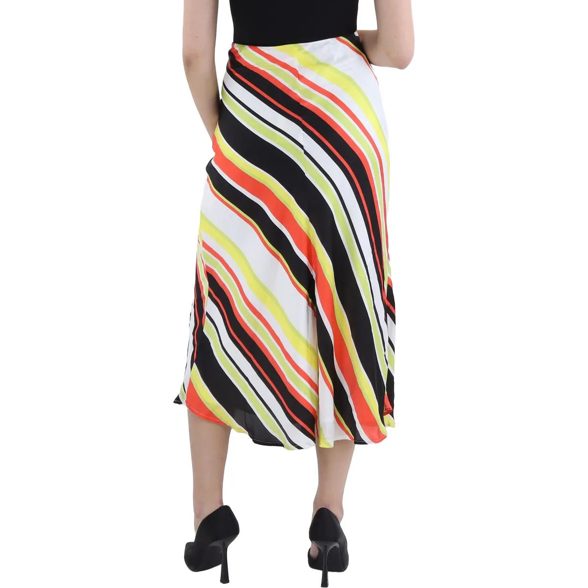 Anne Klein Womens Silk Long Pencil Skirt
