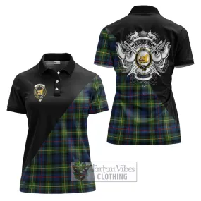 Bailey Modern Tartan Women's Polo Shirt with Family Crest and Military Logo Style