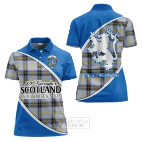 Bell Family Crest Tartan Women's Polo Shirt Celebrate Saint Andrew's Day in Style