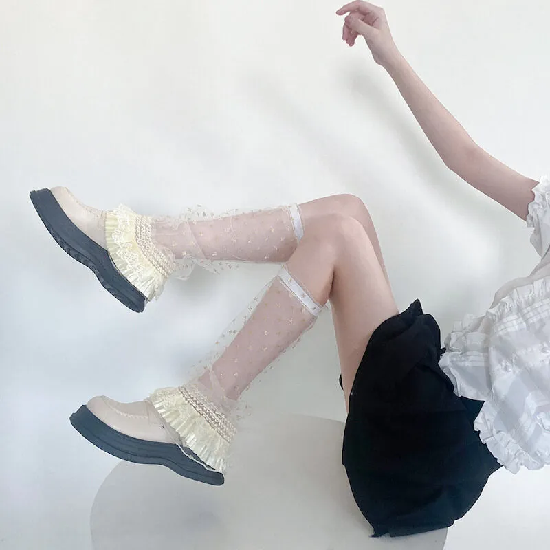 Bling see-through leg warmers