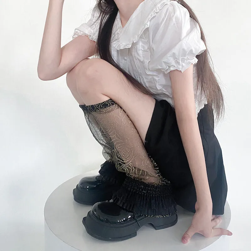 Bling see-through leg warmers
