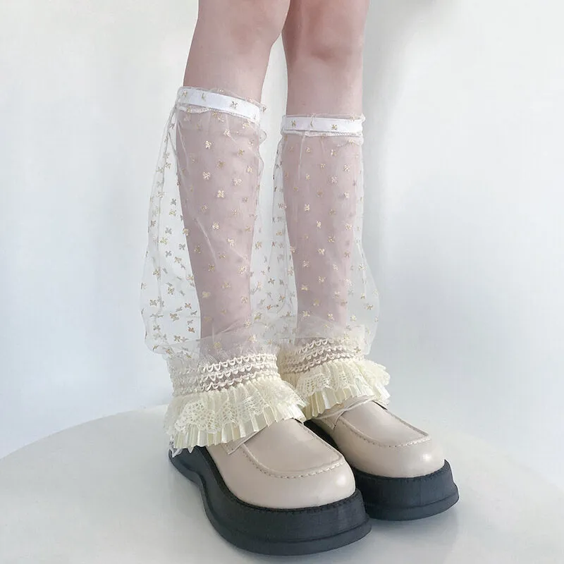 Bling see-through leg warmers