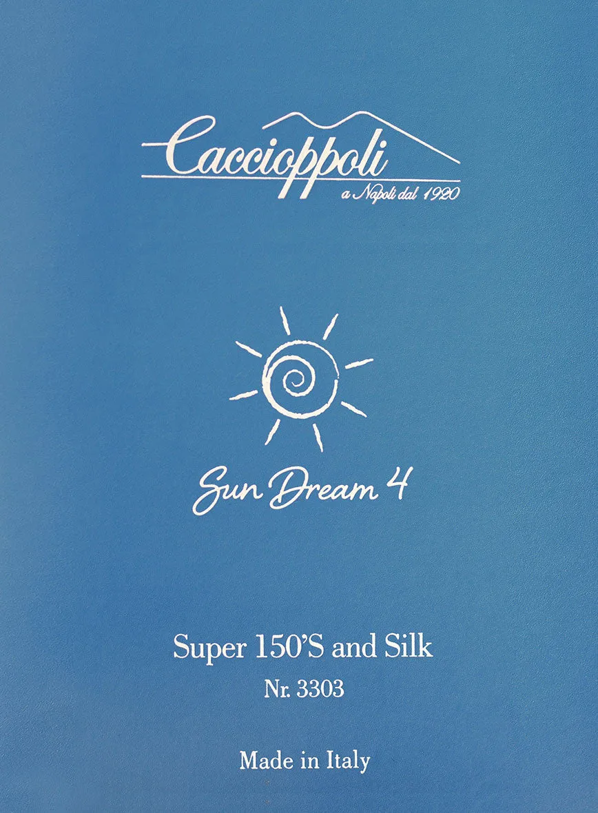 Caccioppoli Sun Dream Lisarn Blue Wool Silk Suit