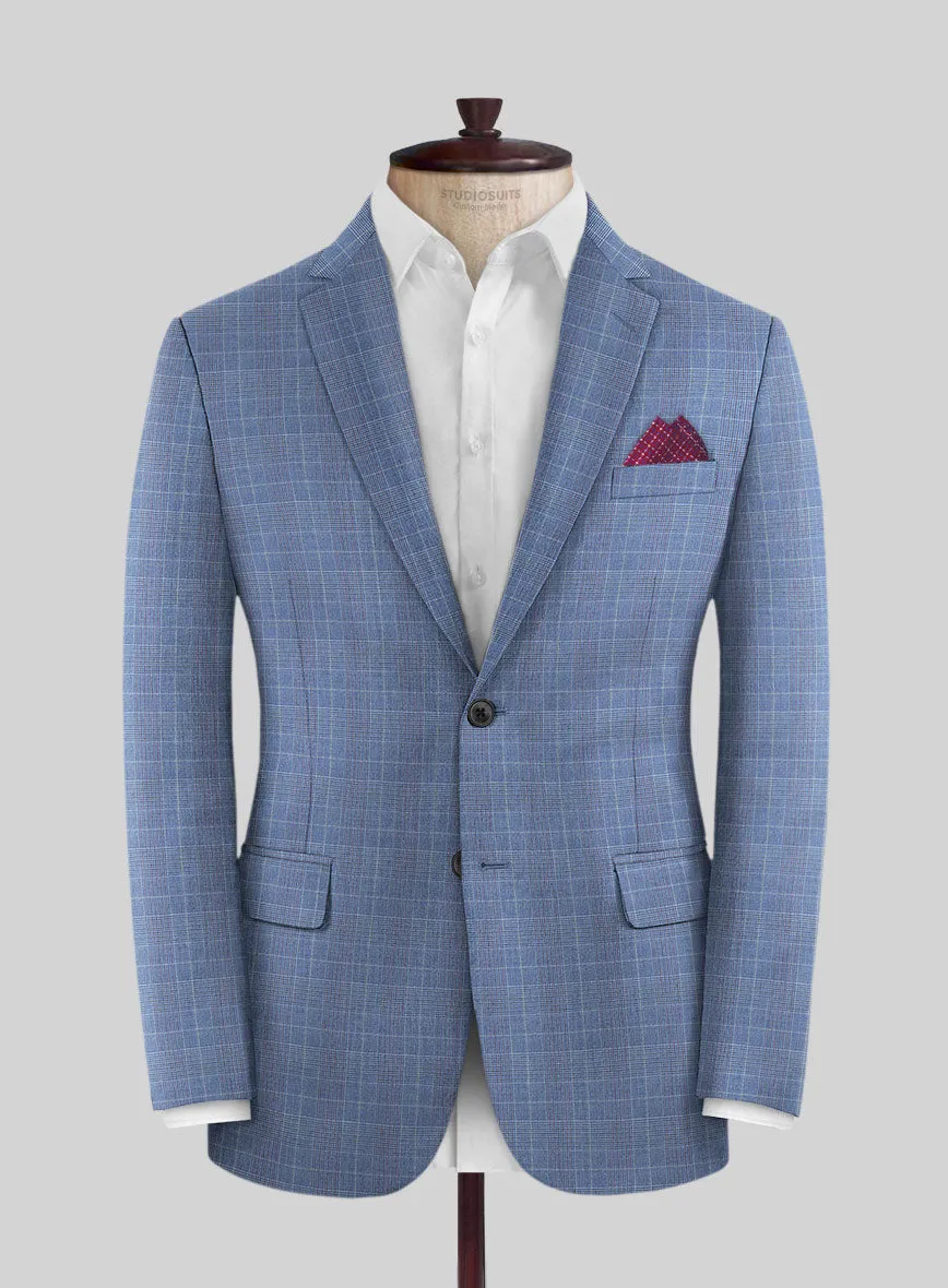 Caccioppoli Sun Dream Lisarn Blue Wool Silk Suit