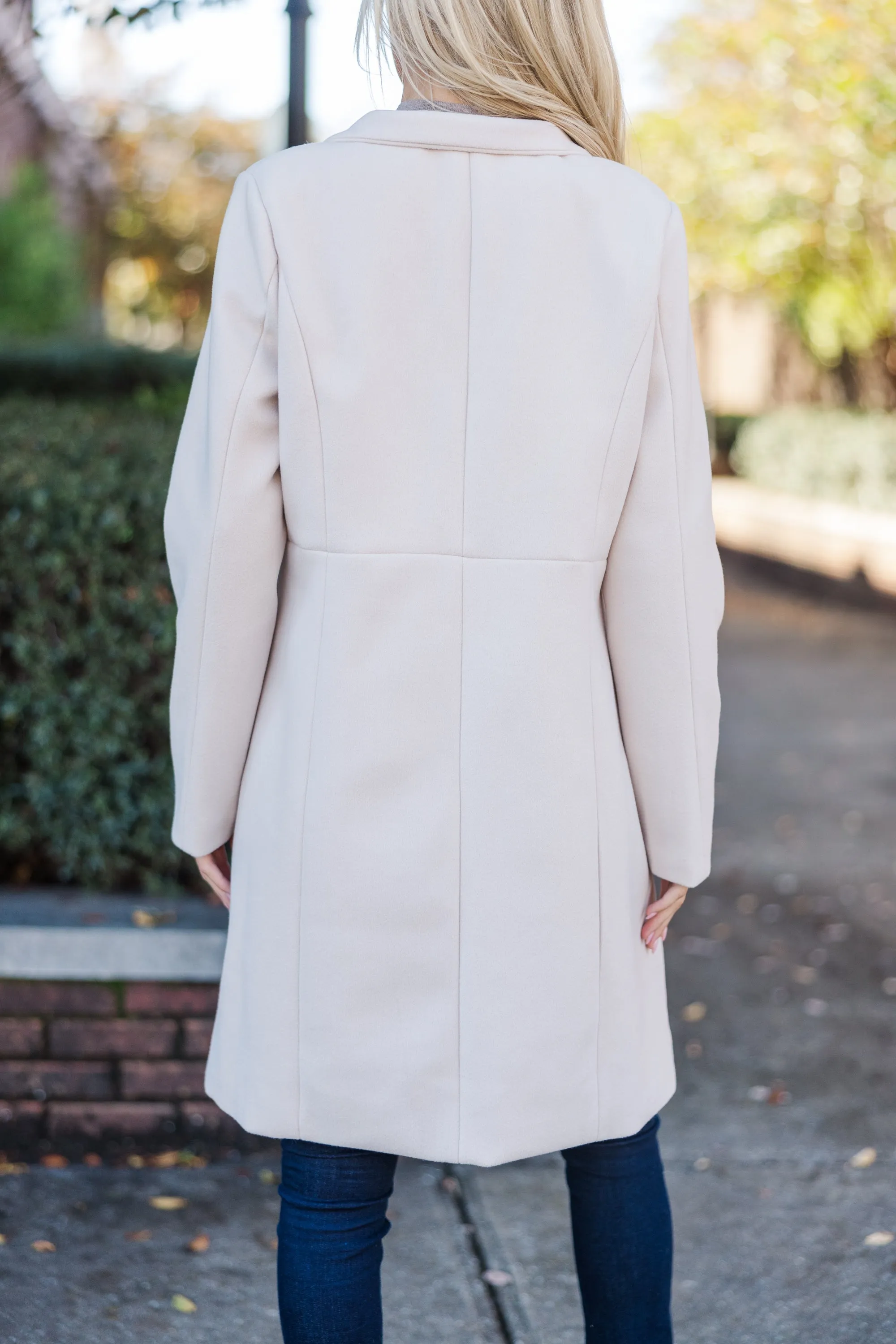 City Streets Oatmeal Brown Coat
