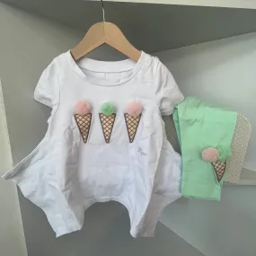 DAGA - Ice Cream Leggings Set - Mint