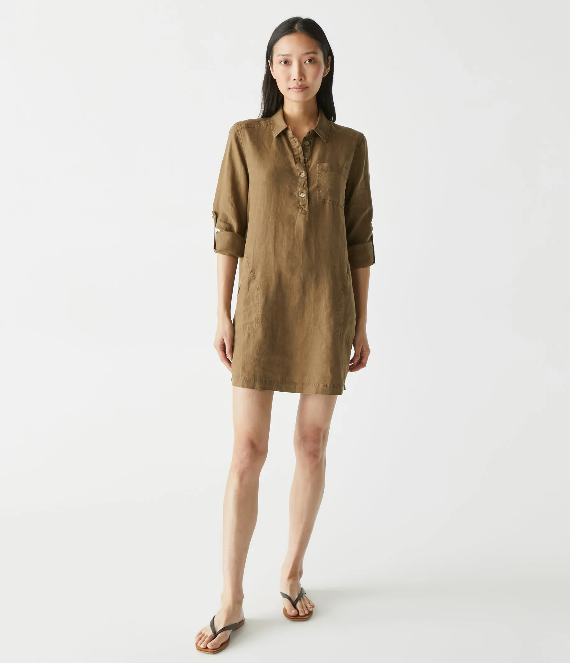 Eleanor Linen Shirt Dress