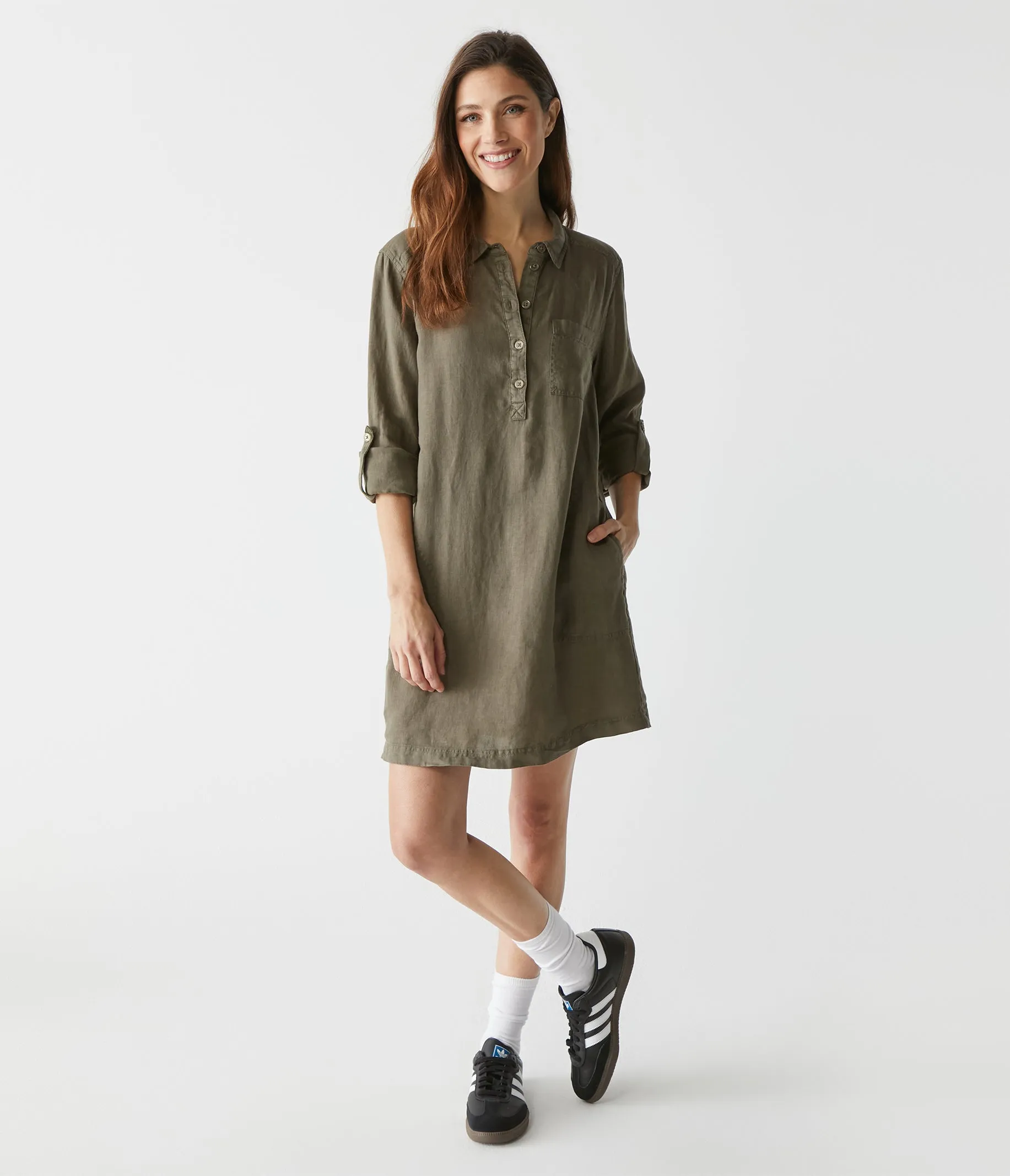 Eleanor Linen Shirt Dress
