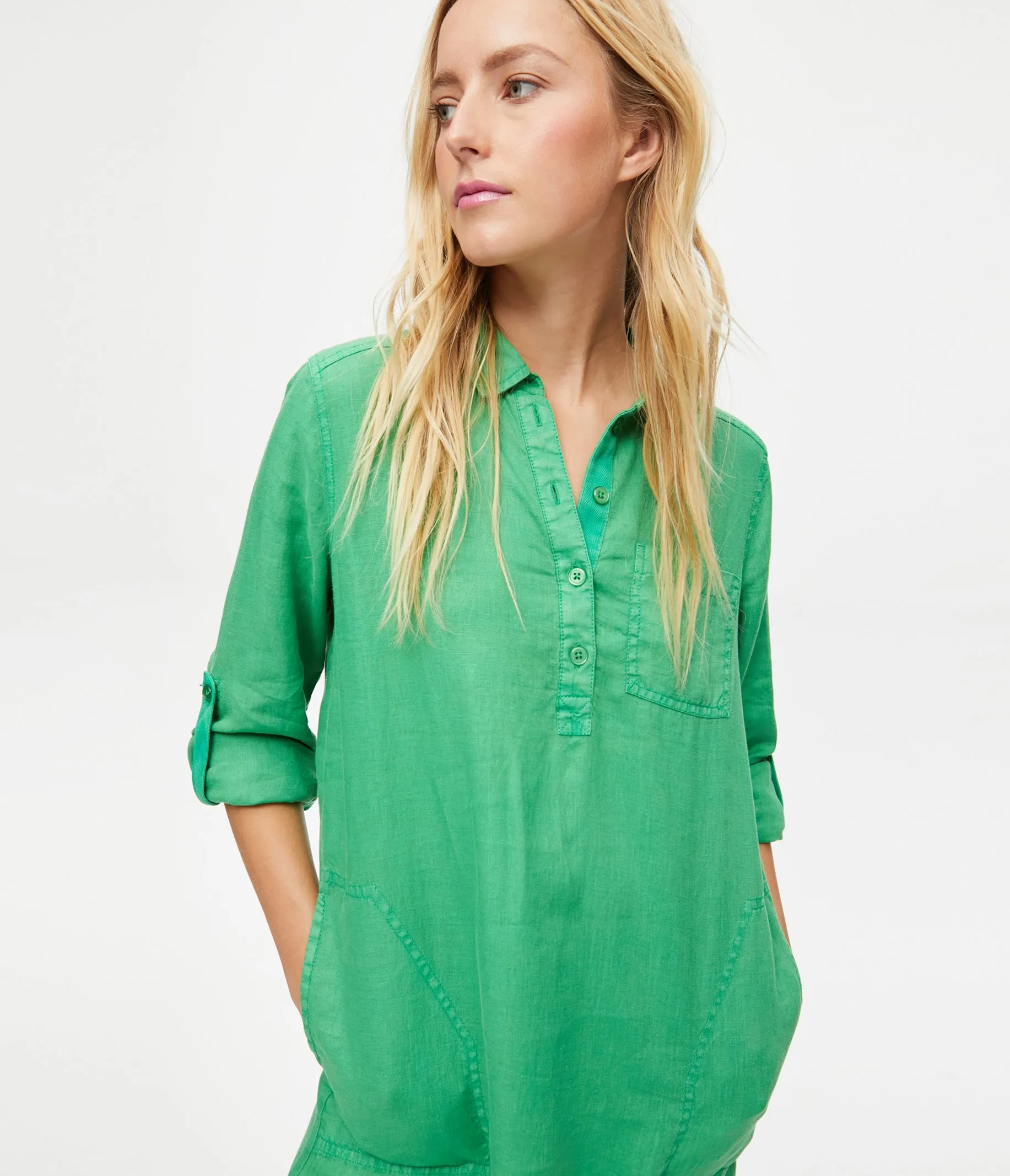 Eleanor Linen Shirt Dress