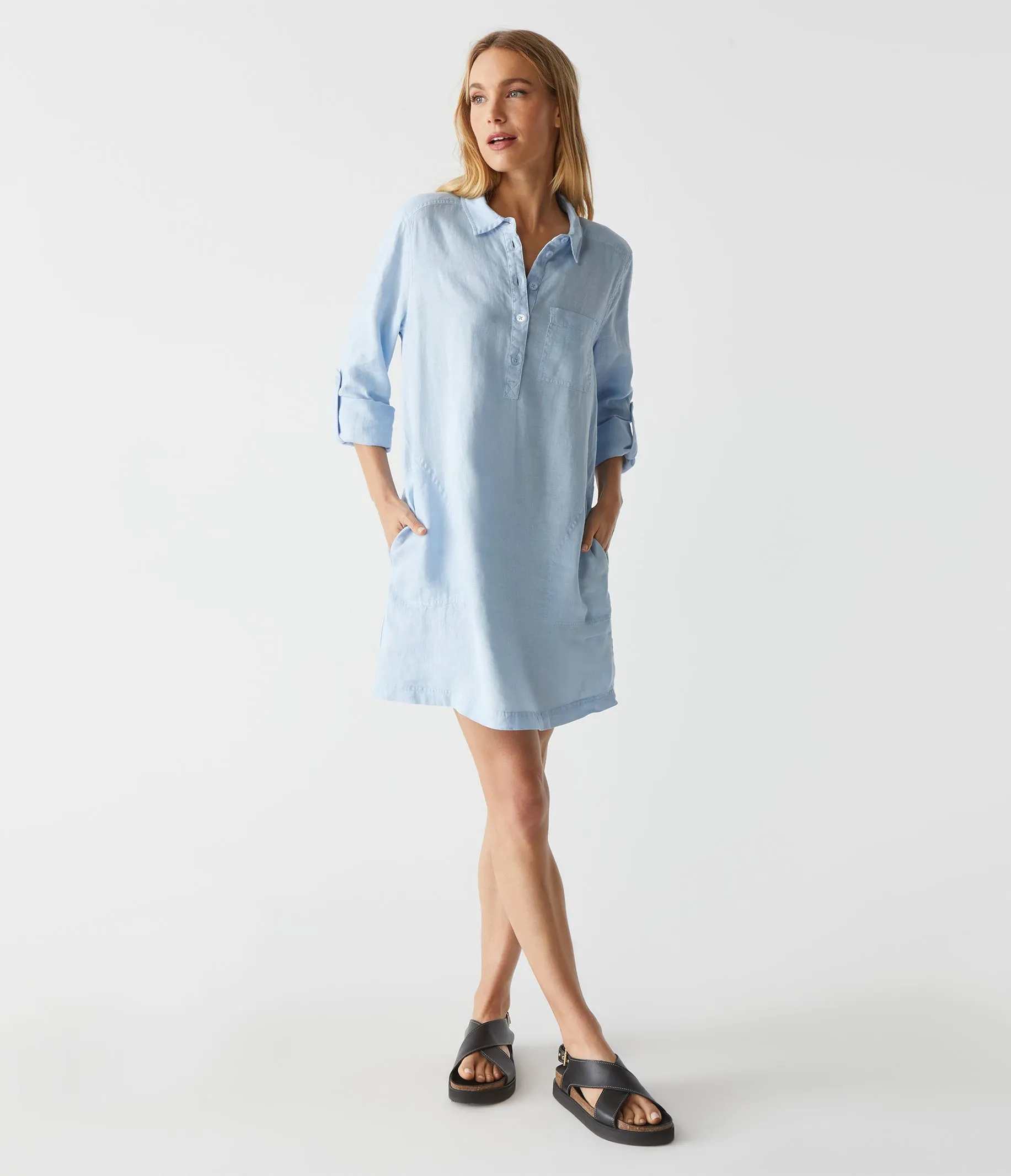 Eleanor Linen Shirt Dress