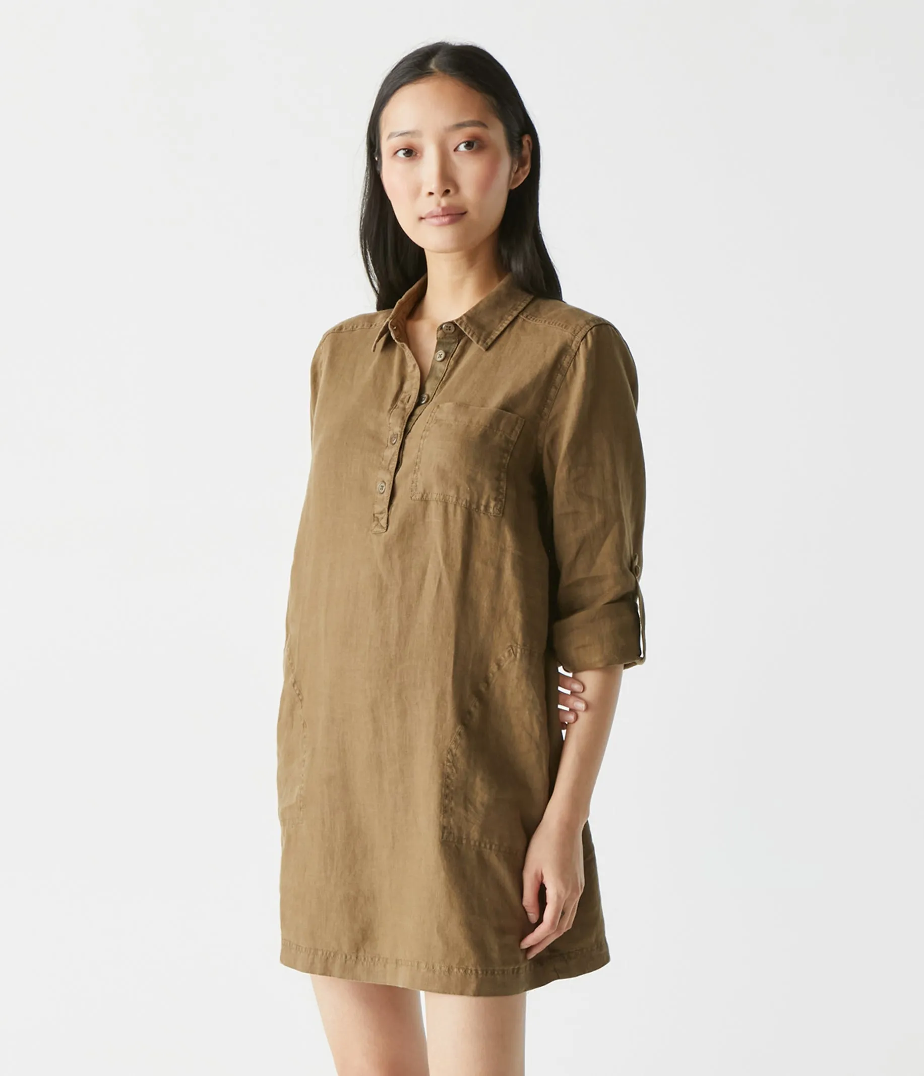 Eleanor Linen Shirt Dress