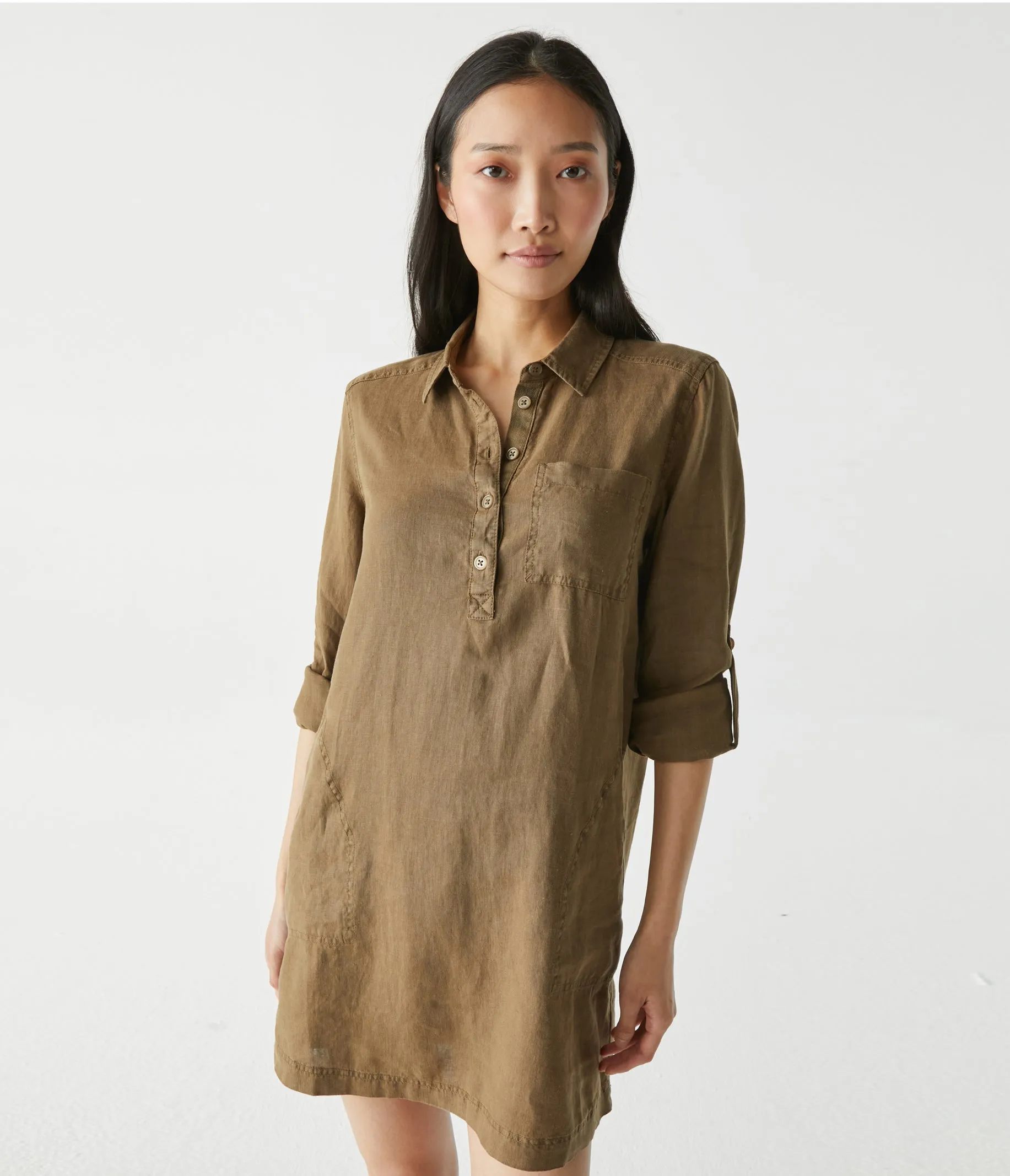 Eleanor Linen Shirt Dress