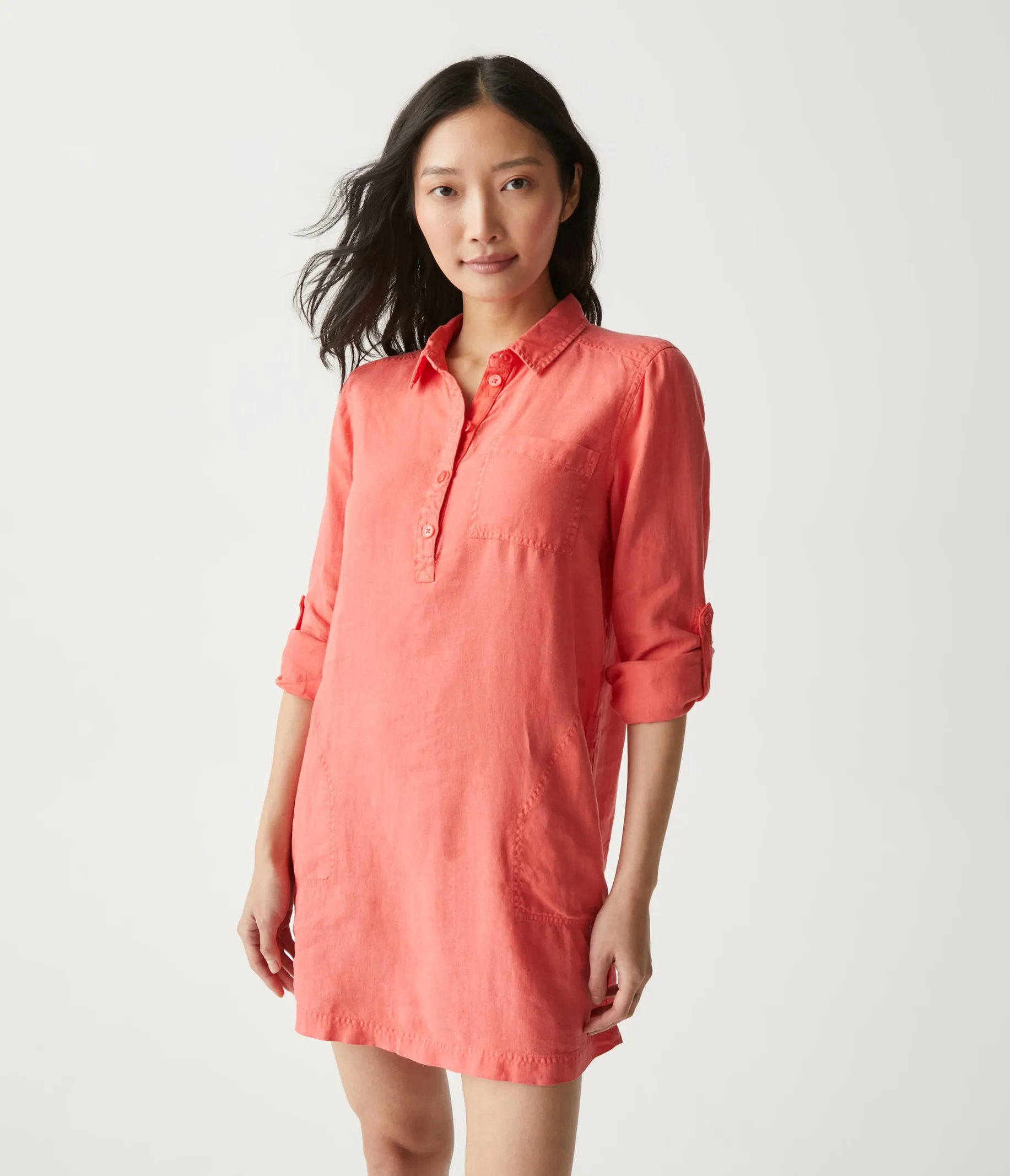 Eleanor Linen Shirt Dress