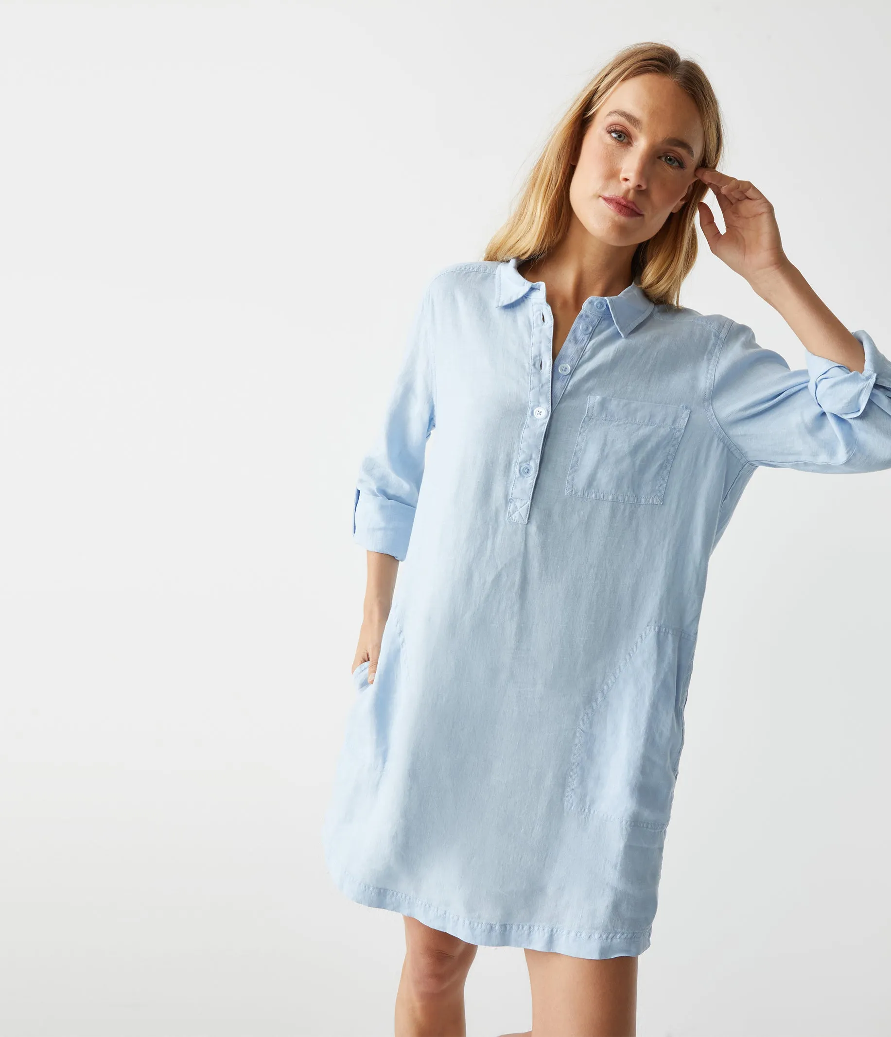 Eleanor Linen Shirt Dress