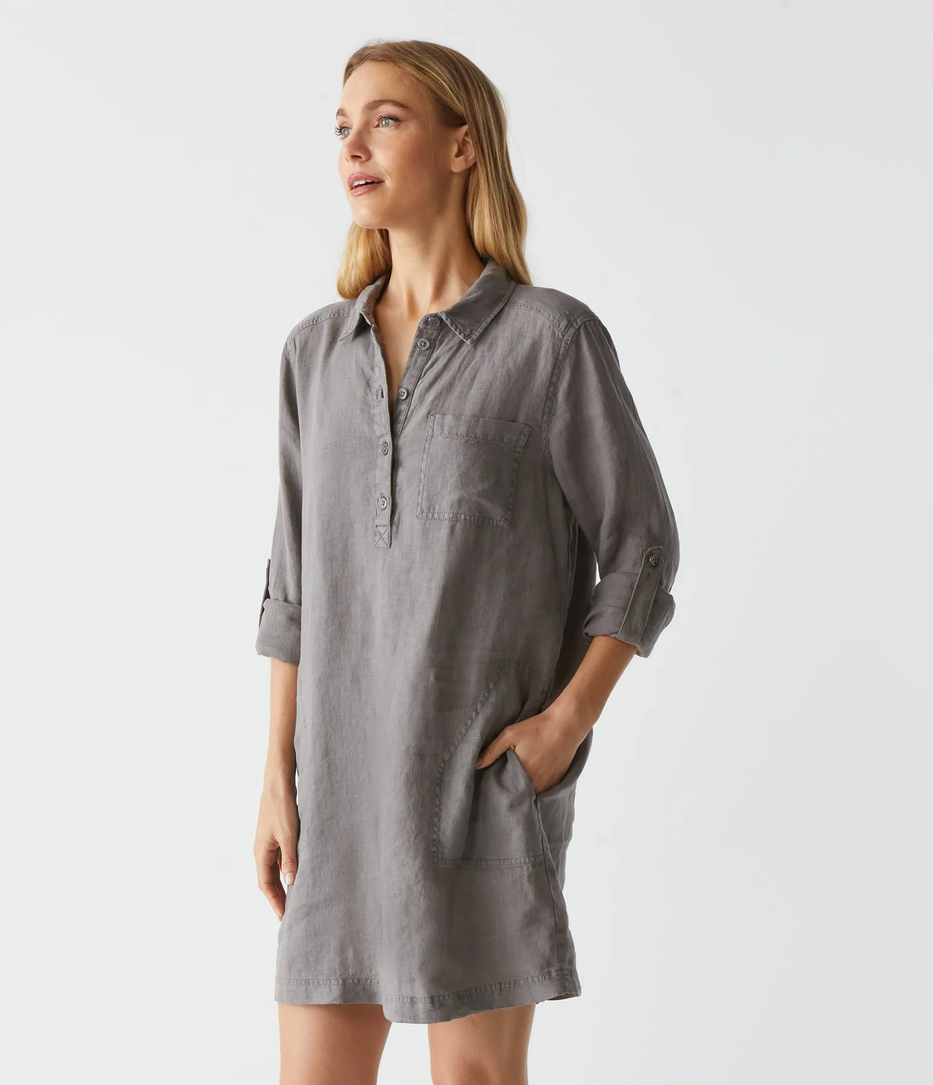 Eleanor Linen Shirt Dress