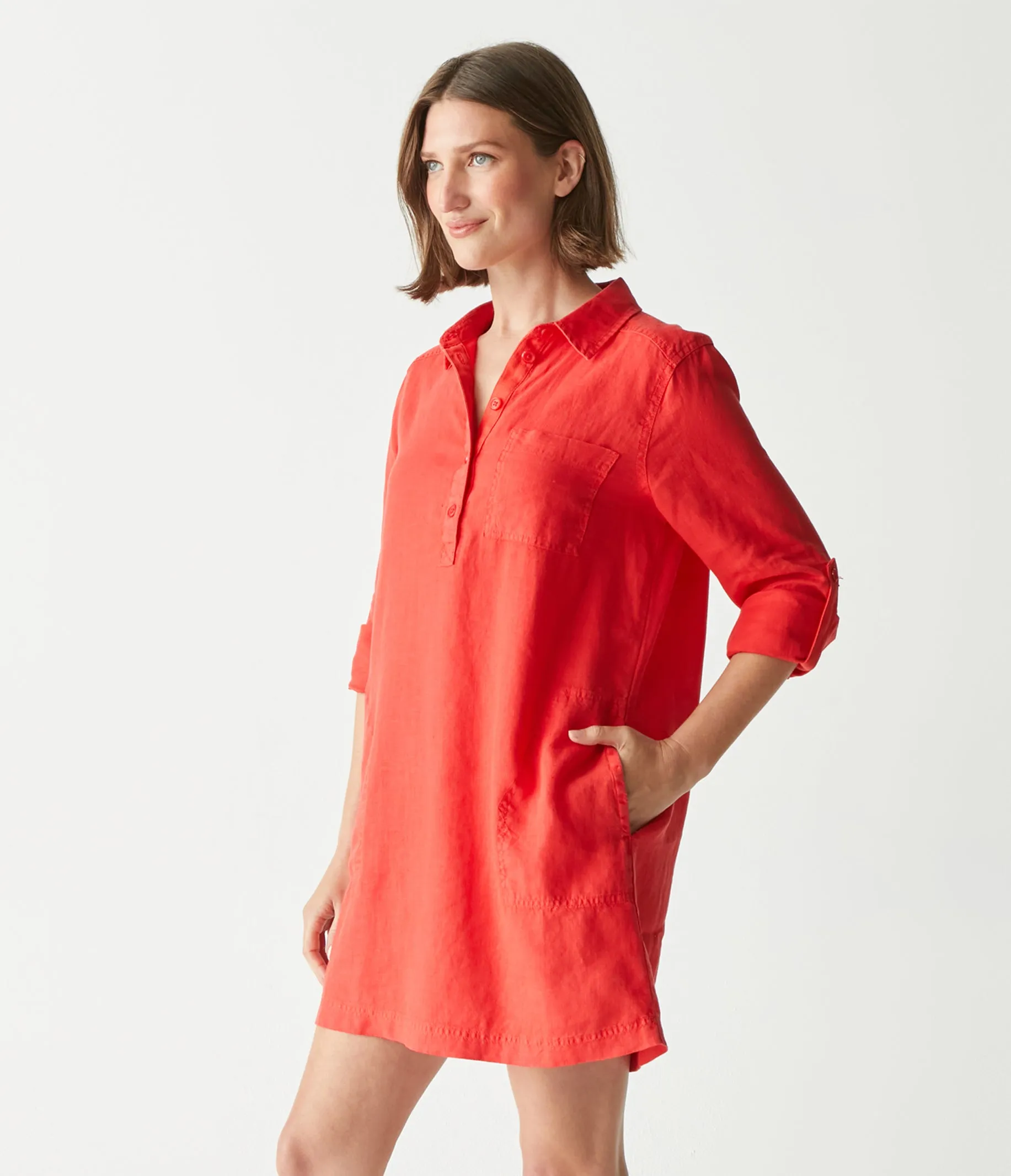 Eleanor Linen Shirt Dress