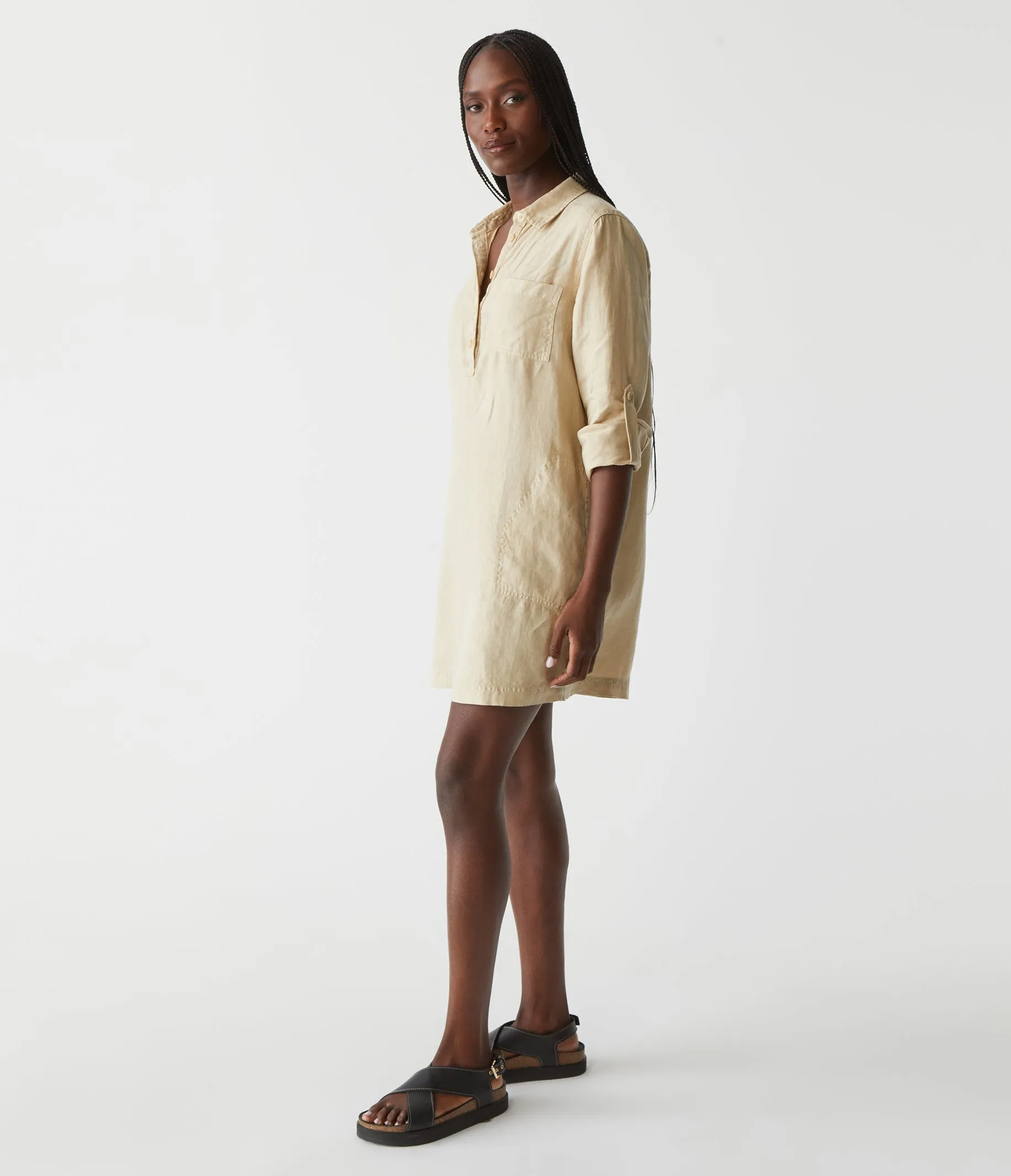 Eleanor Linen Shirt Dress