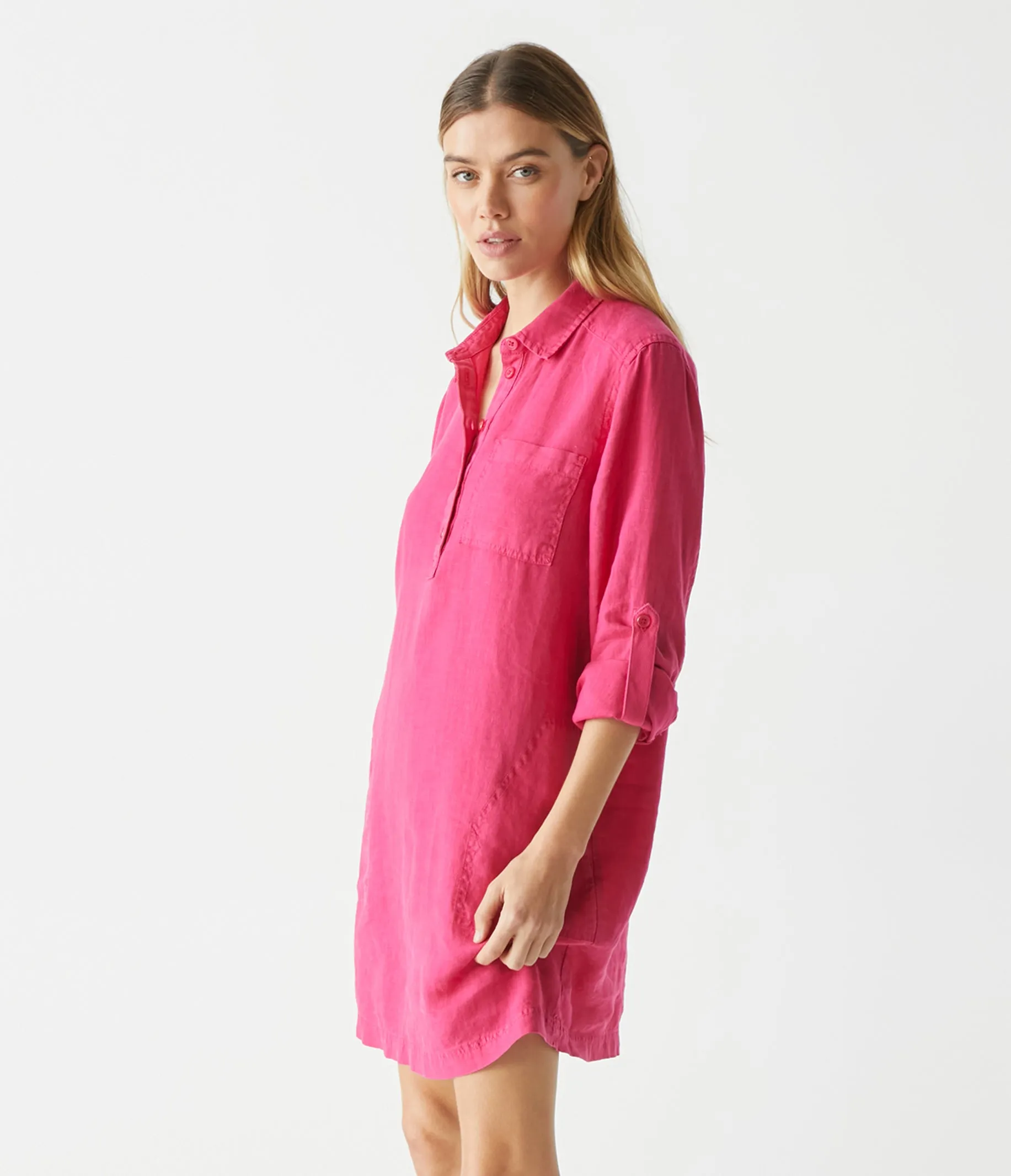 Eleanor Linen Shirt Dress