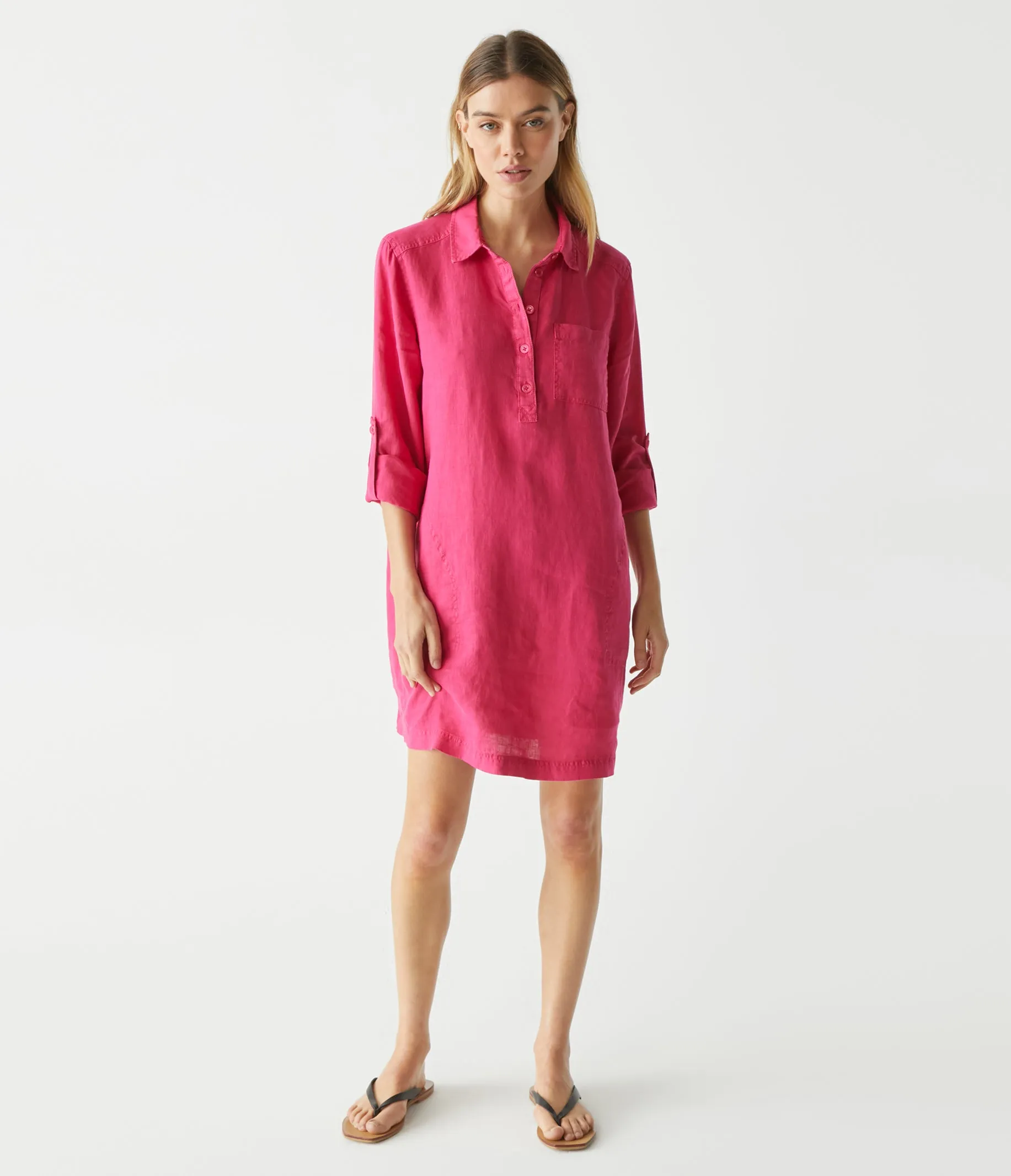Eleanor Linen Shirt Dress