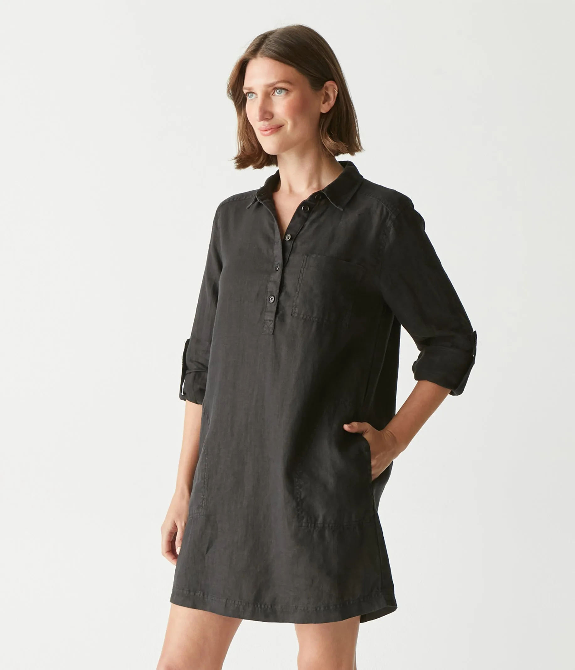 Eleanor Linen Shirt Dress