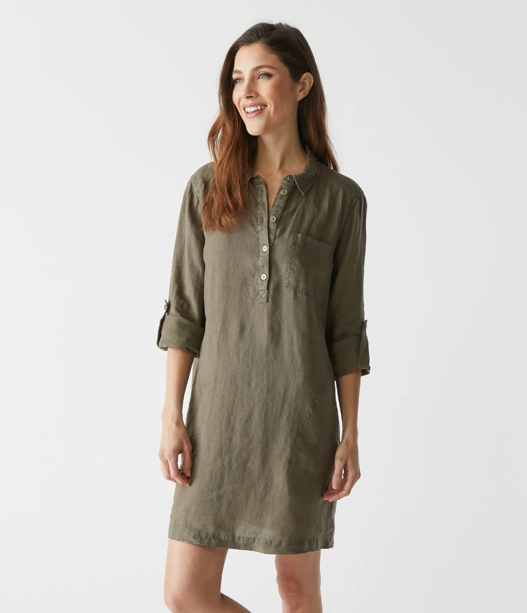 Eleanor Linen Shirt Dress