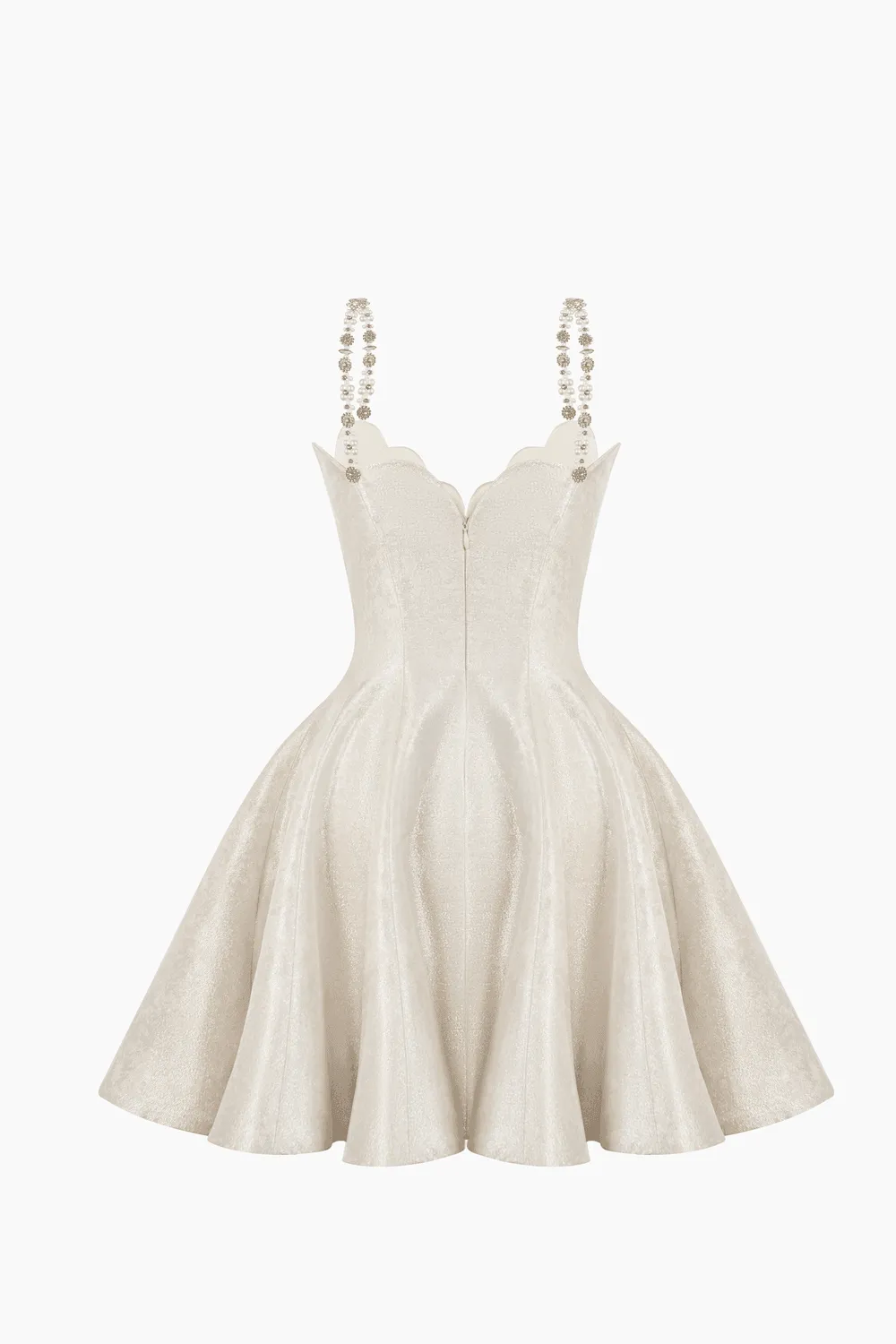 Eloise Fit and Flare Chest Cup Jacquard Mini Dress