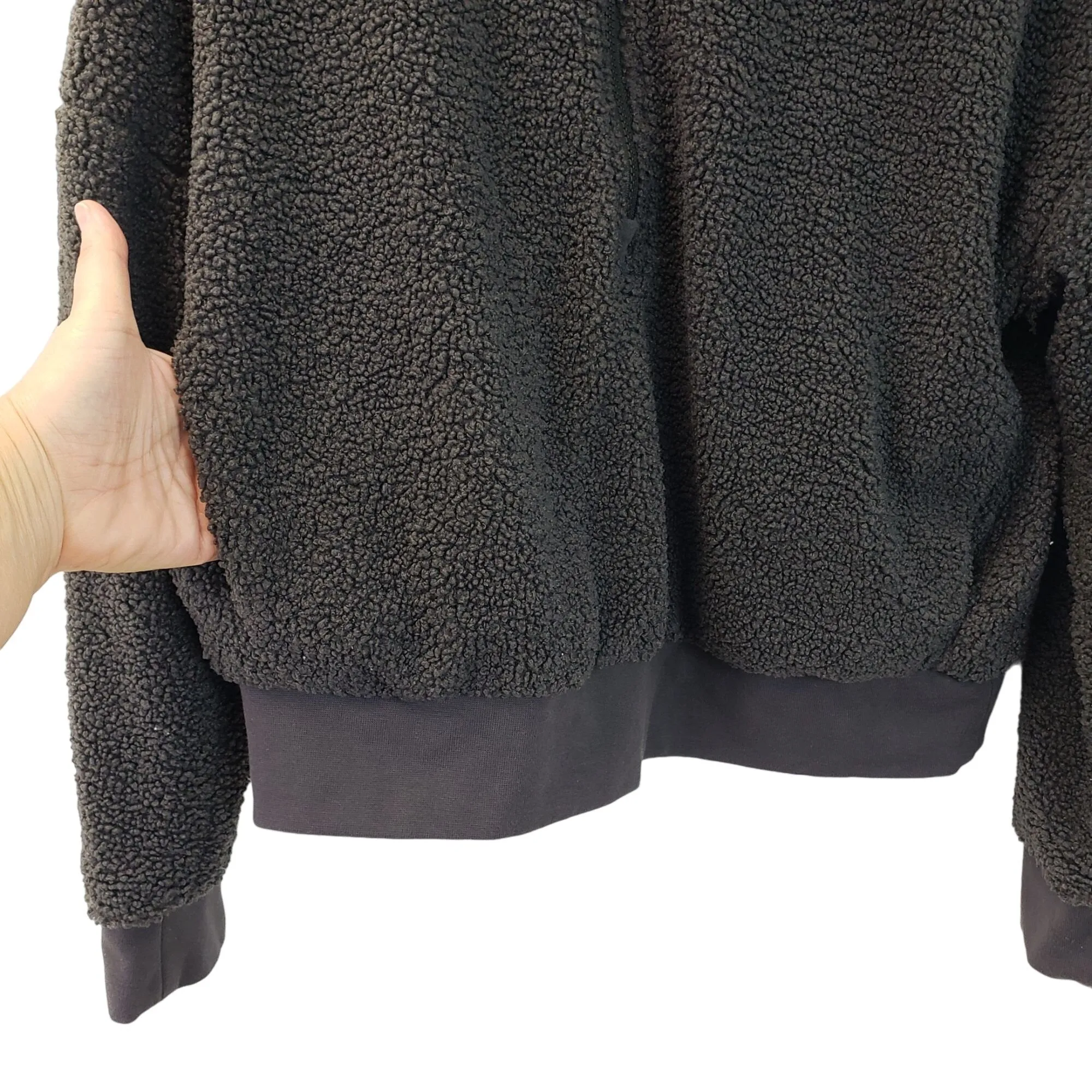 Fabletics Sherpa Half Zip Bomber Jacket Size Small