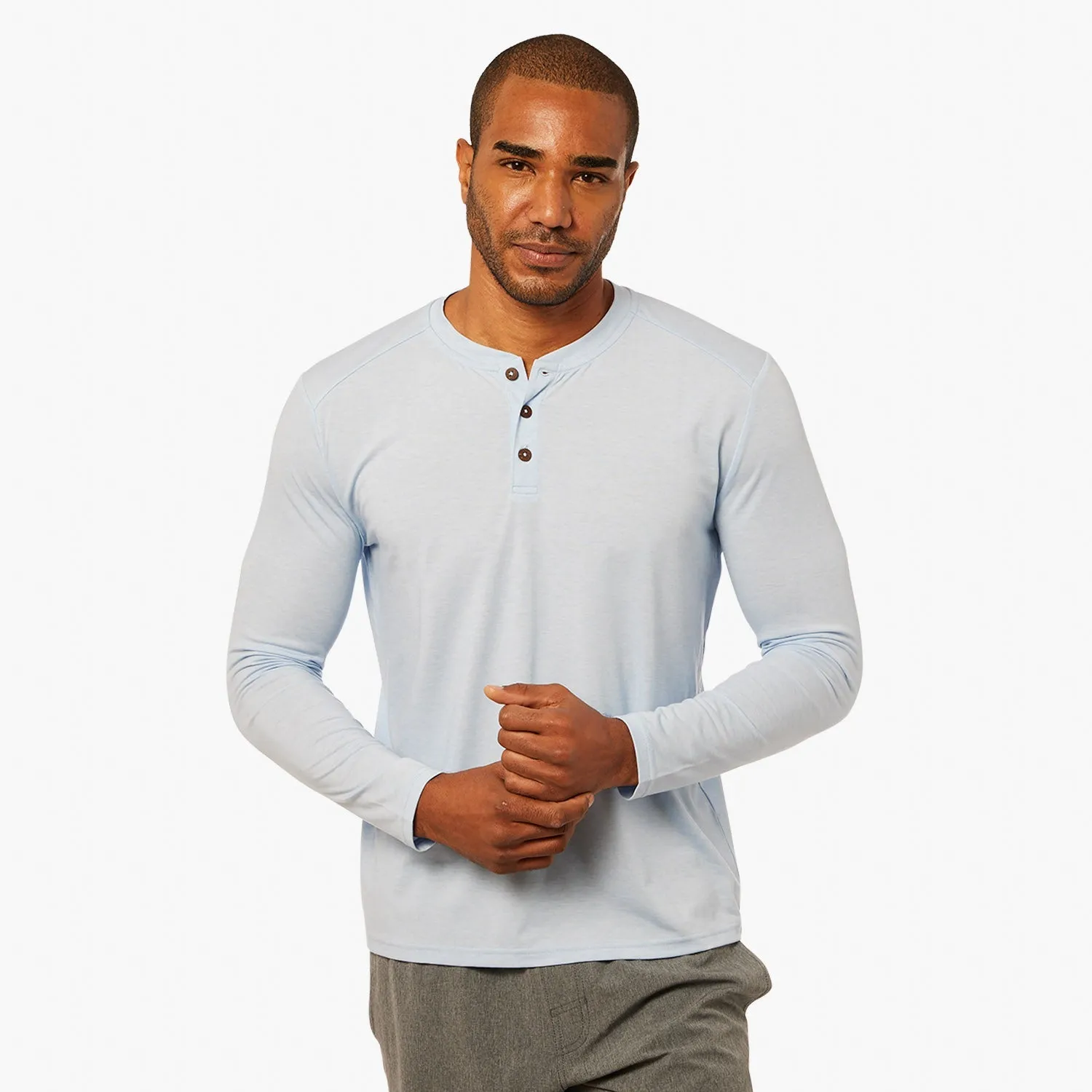 Fair Harbor Men's The Seabreeze Henley - Blue Glow - FINAL SALE