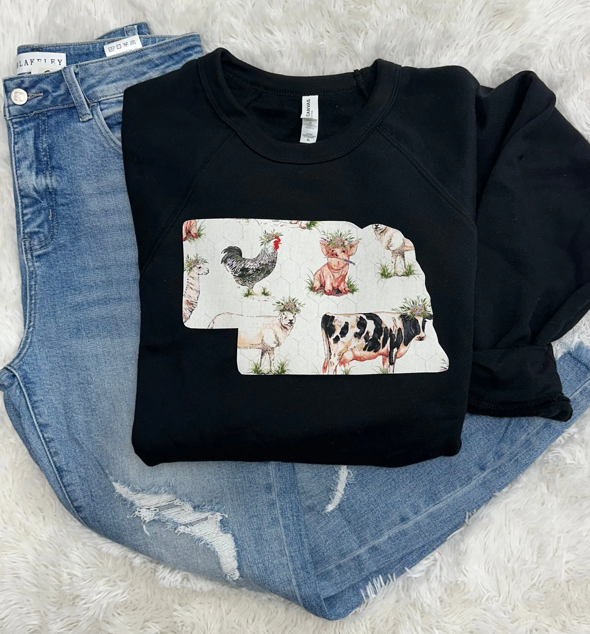 Farm Animals State Premium Sweatshirt
