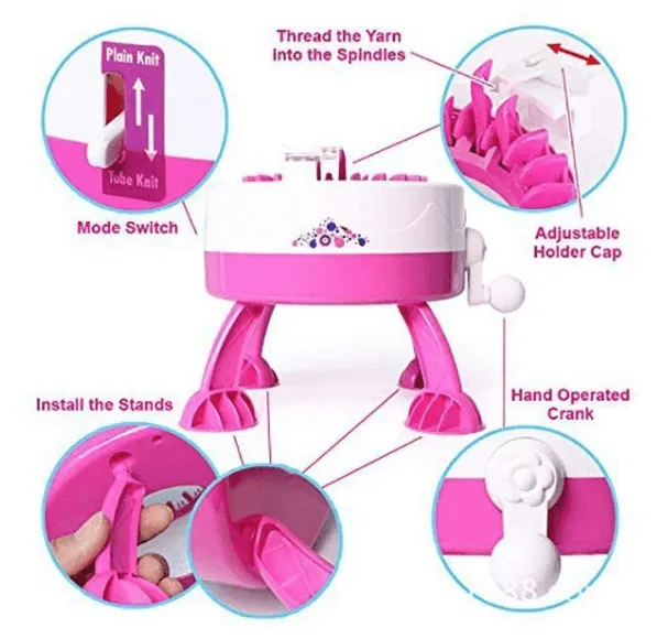 Hand-cranking DIY Knitting Machine