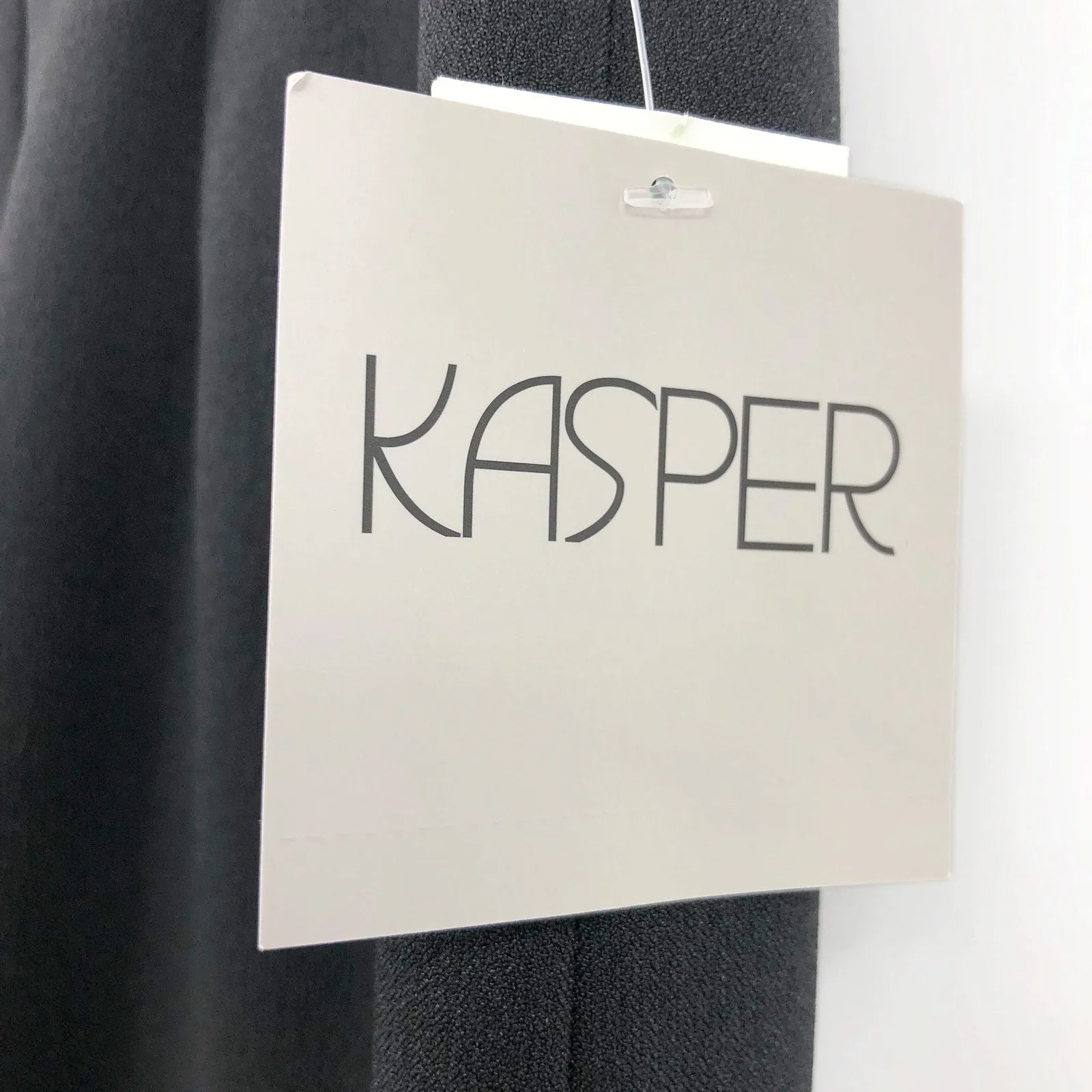 KASPER Women's Classic Pencil Skirt Size 4 Black Crepe Stretch Lined NWT