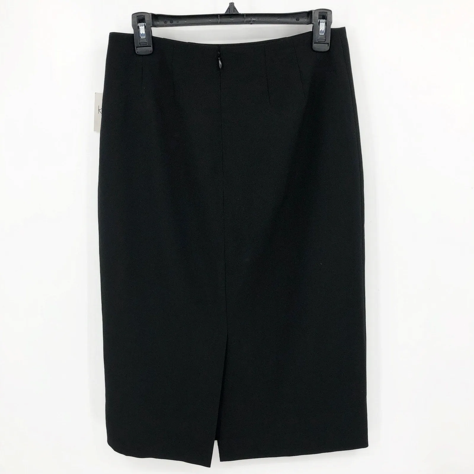 KASPER Women's Classic Pencil Skirt Size 4 Black Crepe Stretch Lined NWT