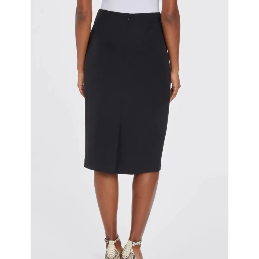 KASPER Women's Classic Pencil Skirt Size 4 Black Crepe Stretch Lined NWT