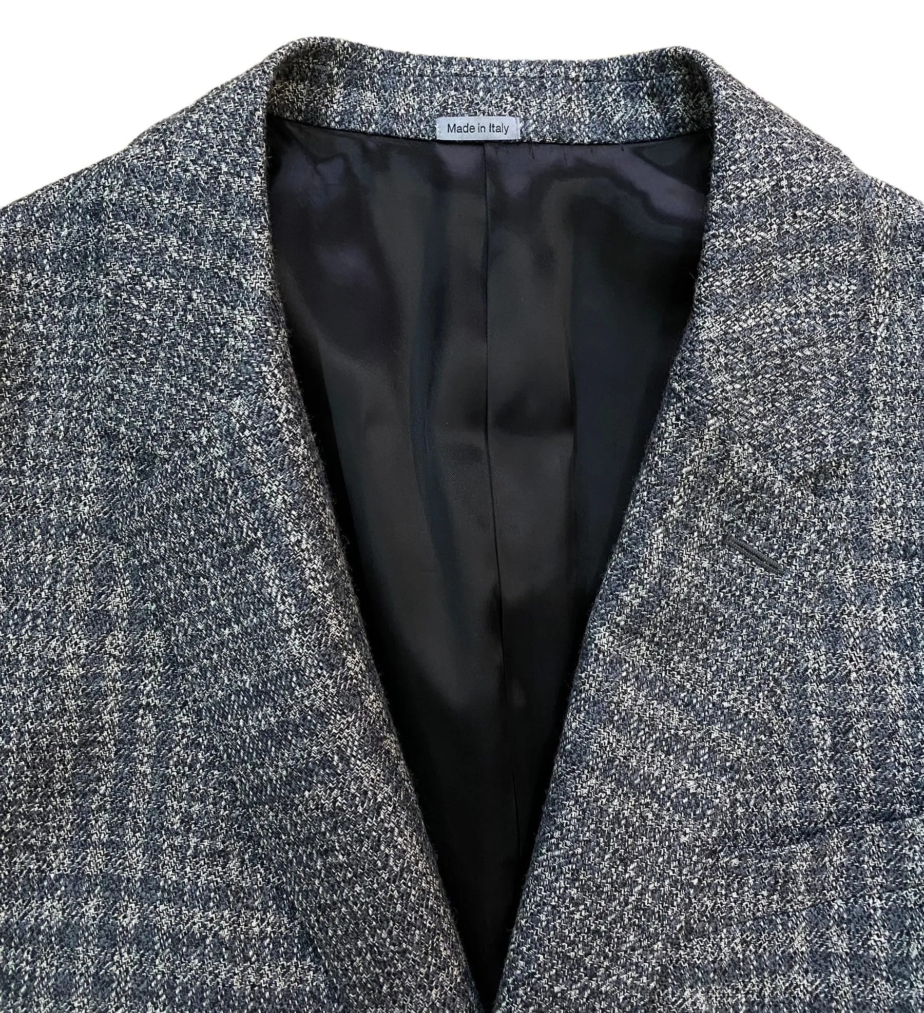 LANVIN Men's Charcoal Grey Wool Prince Of Wales Check Oversized Overcoat
