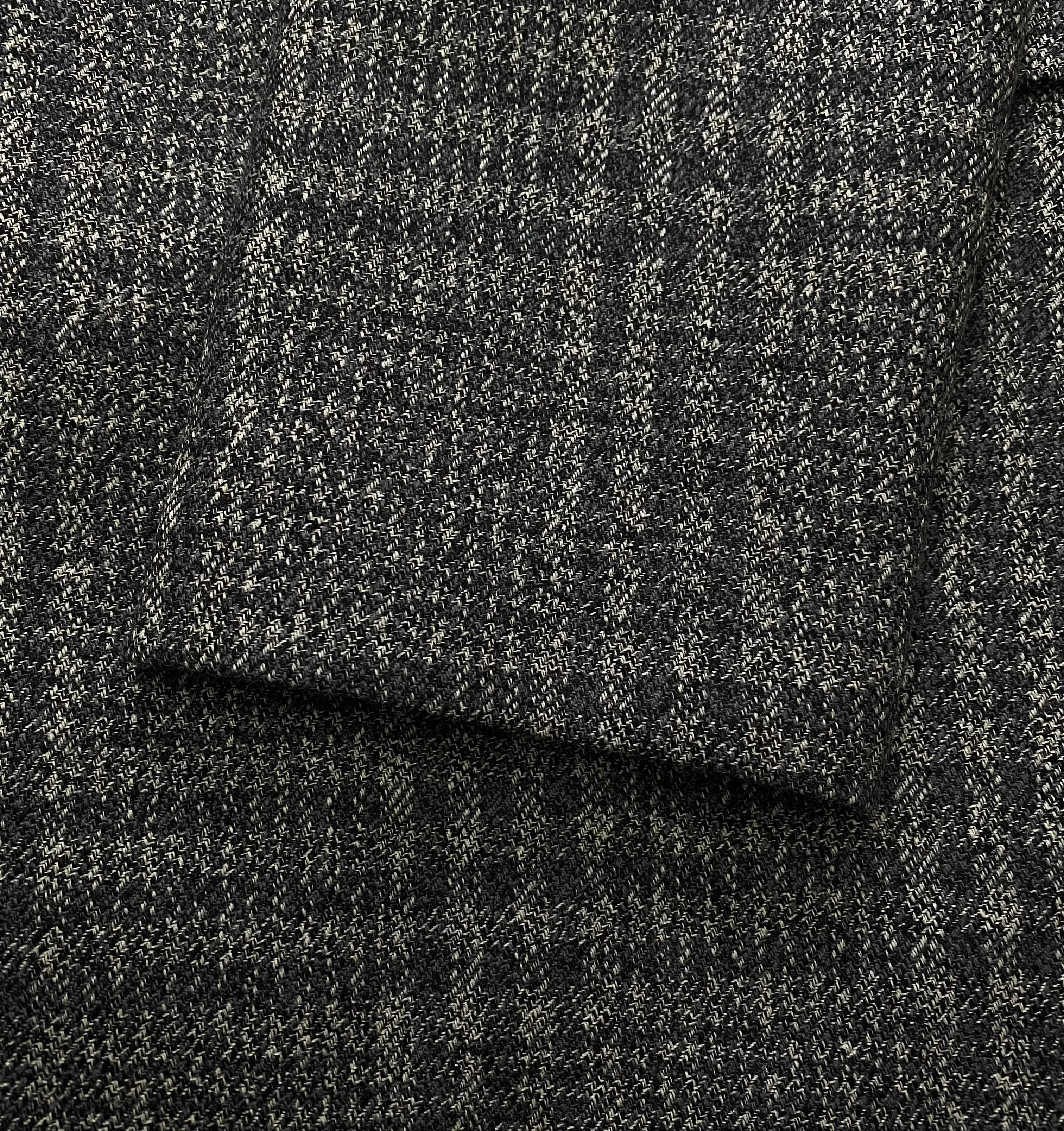 LANVIN Men's Charcoal Grey Wool Prince Of Wales Check Oversized Overcoat