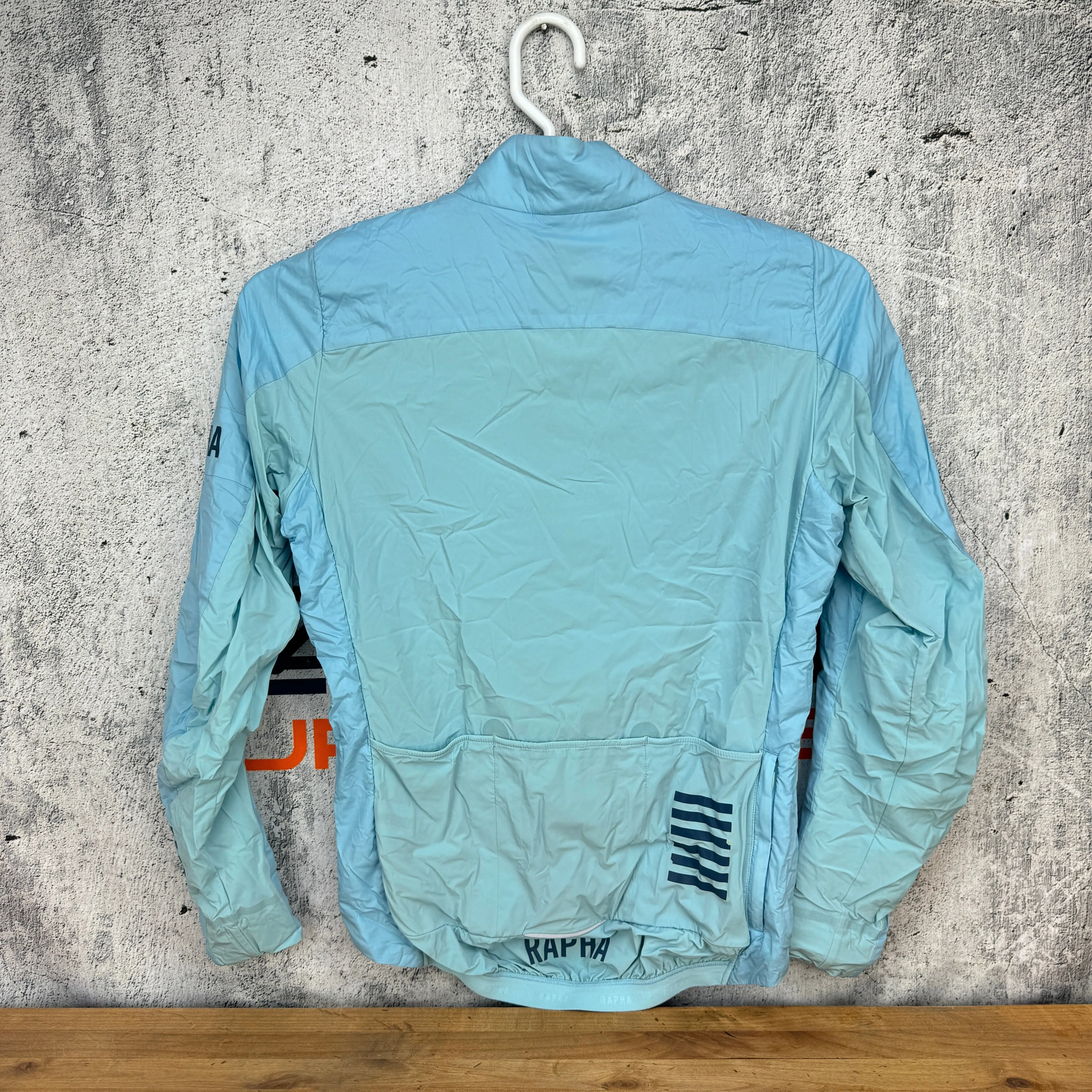 Light Use Rapha Pro Team Insulated Jacket Men's Medium Light Blue Cycling Jacket