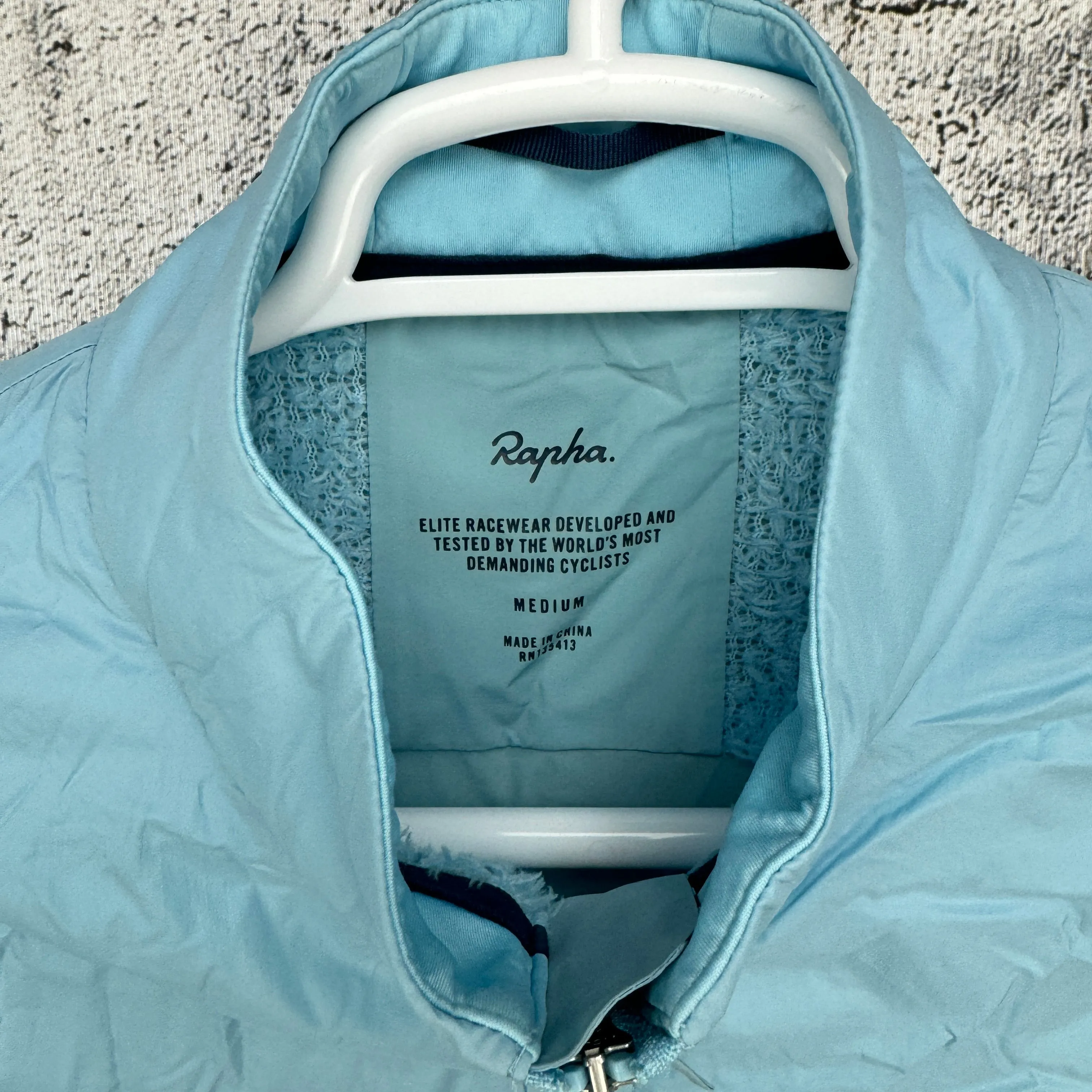 Light Use Rapha Pro Team Insulated Jacket Men's Medium Light Blue Cycling Jacket