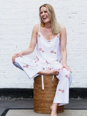 Lobster Edition Bamboo Vegan Silk Pyjama Camisole Set | Long