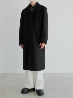 Long Lapel Wool Winter Overcoat