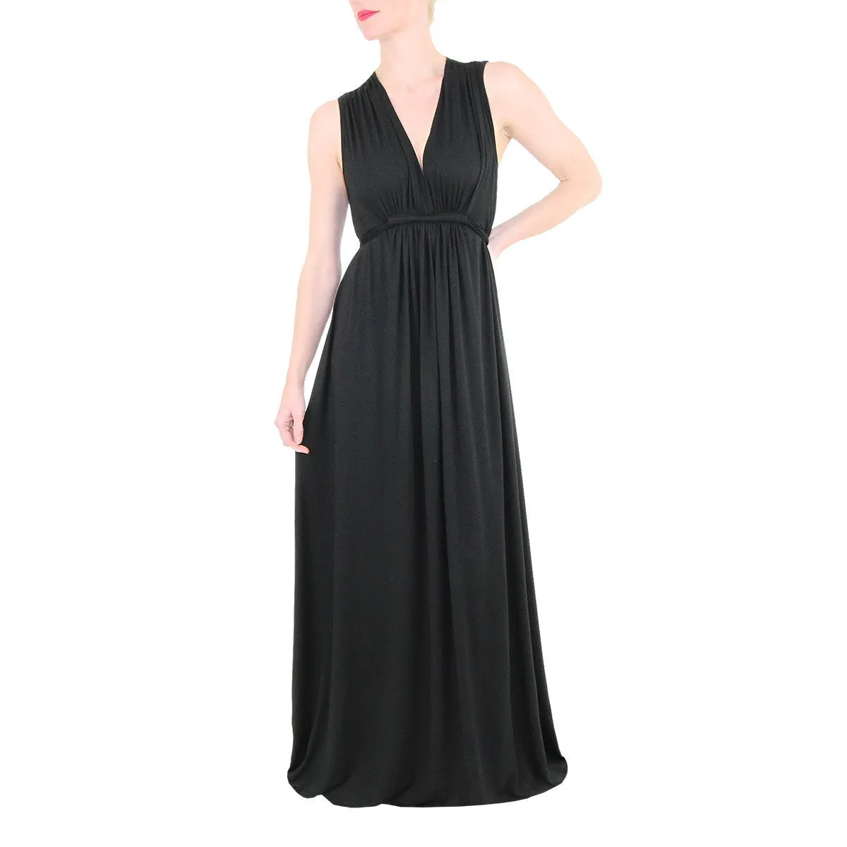 Long Sleeveless Black Caftan