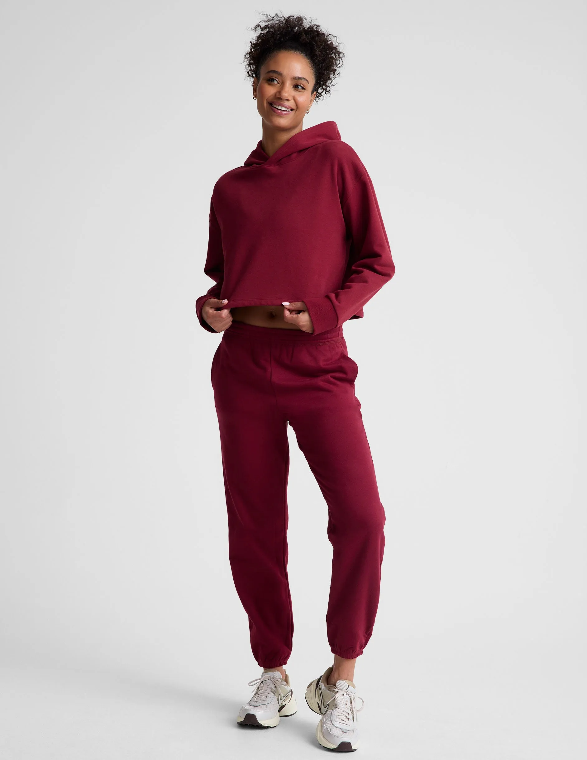 LuxeFleece Happiness Cropped Hoodie