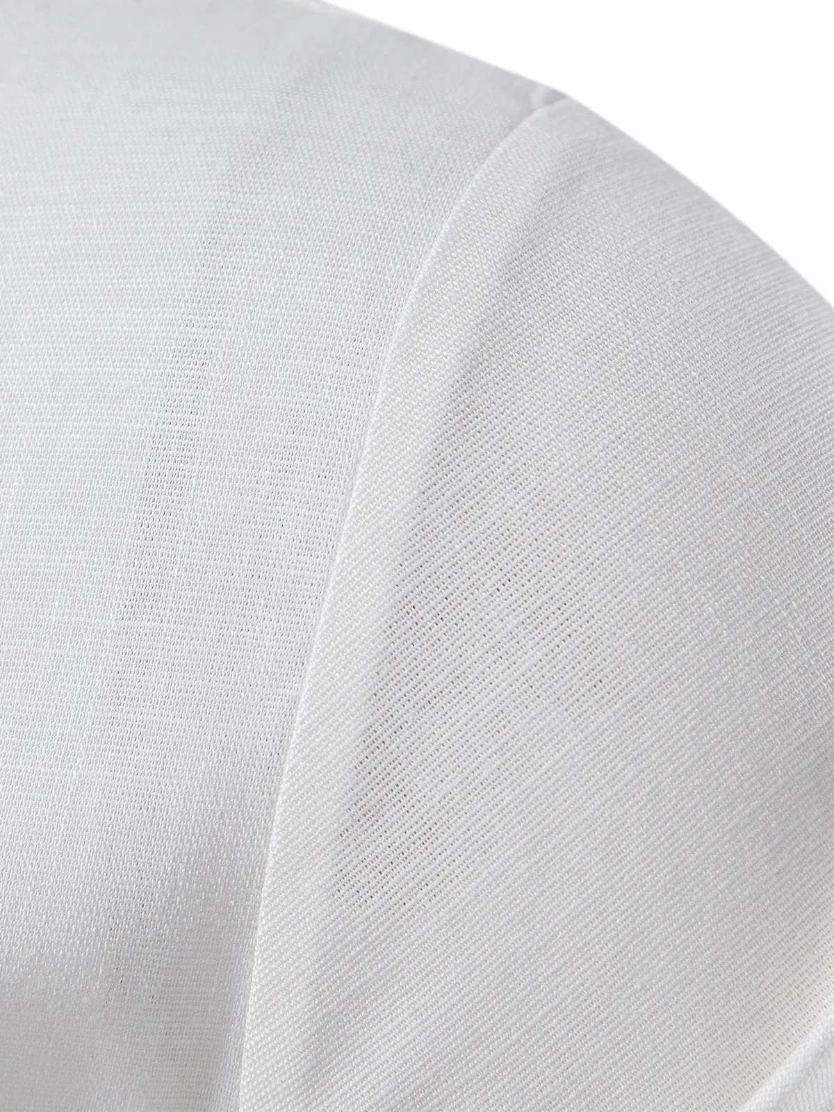 Men's Solid Color Long Sleeve Henley Collar Button Casual Shirt
