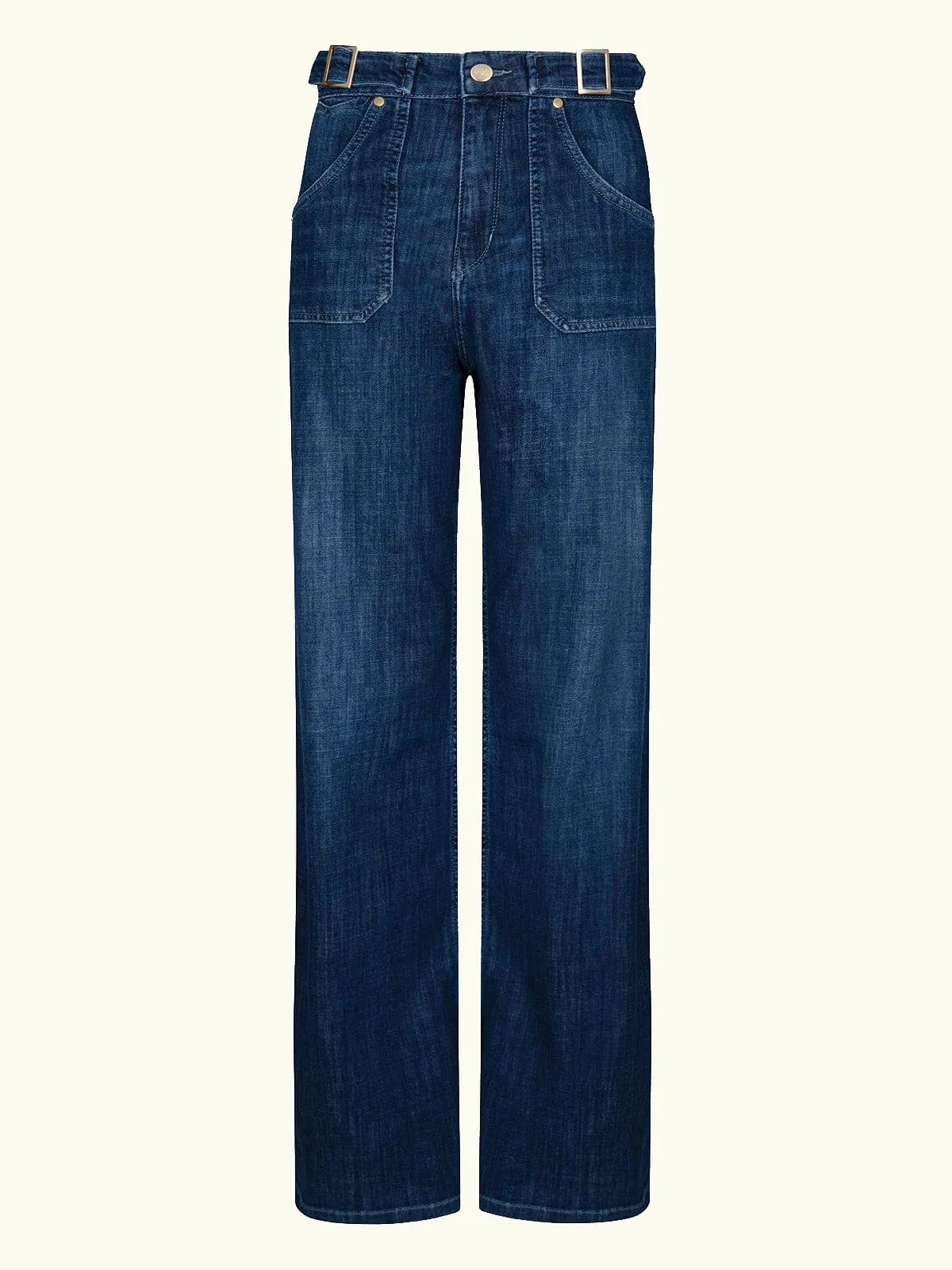 Minnie Wide Leg - Mid Wash