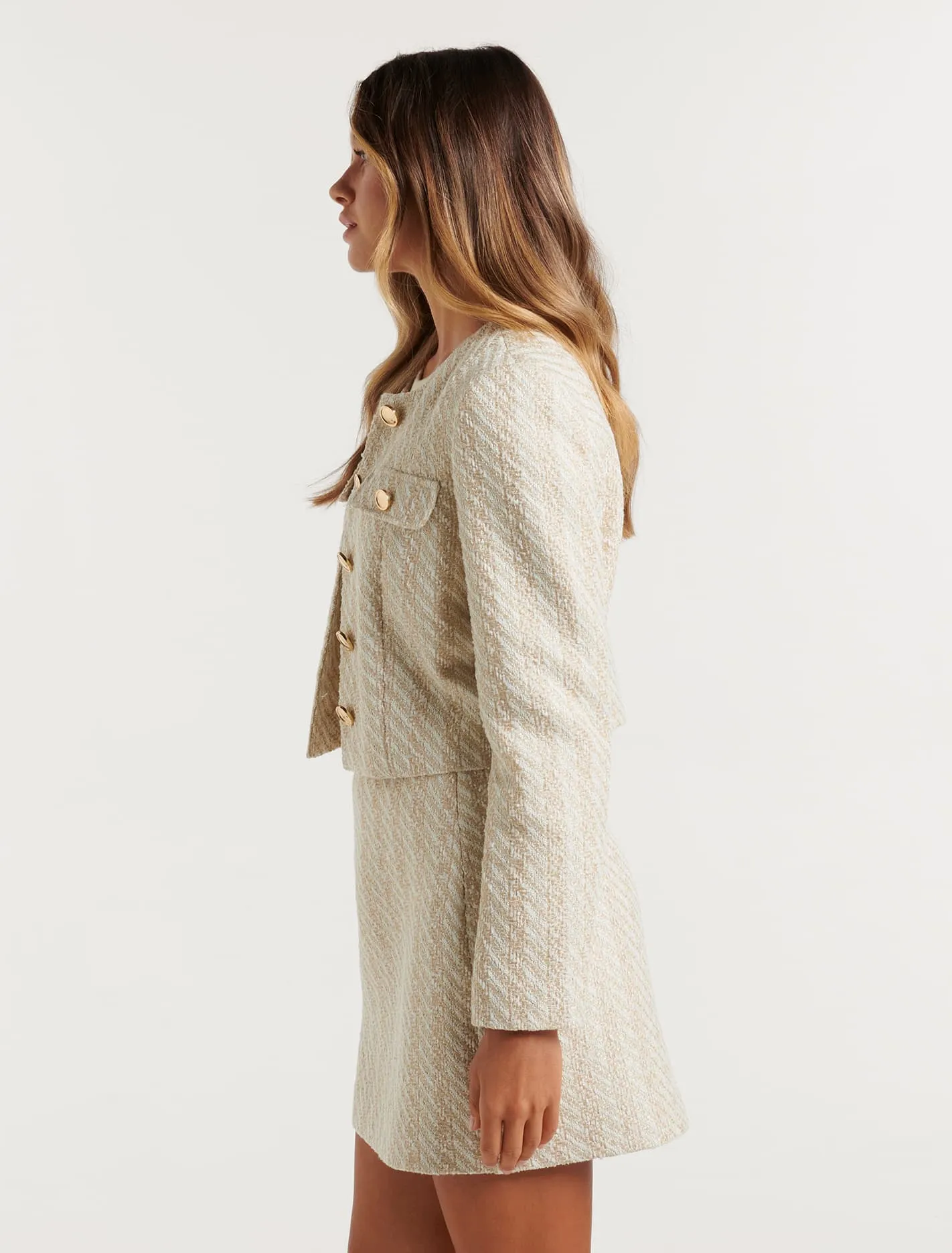 Natasha Boucle Crop Co-Ord Jacket