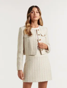 Natasha Boucle Crop Co-Ord Jacket