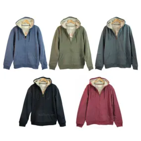 NWT LEVI'S Men's Thick Sherpa-lined Zip-front Fleece Hoodies Jacket L-XXL