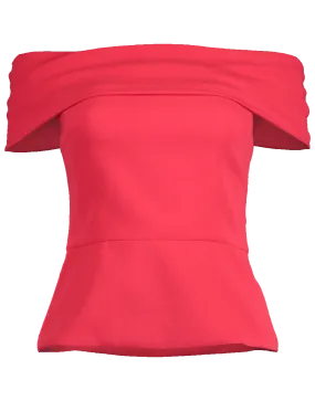 Off Shoulder Fitted Peplum Top